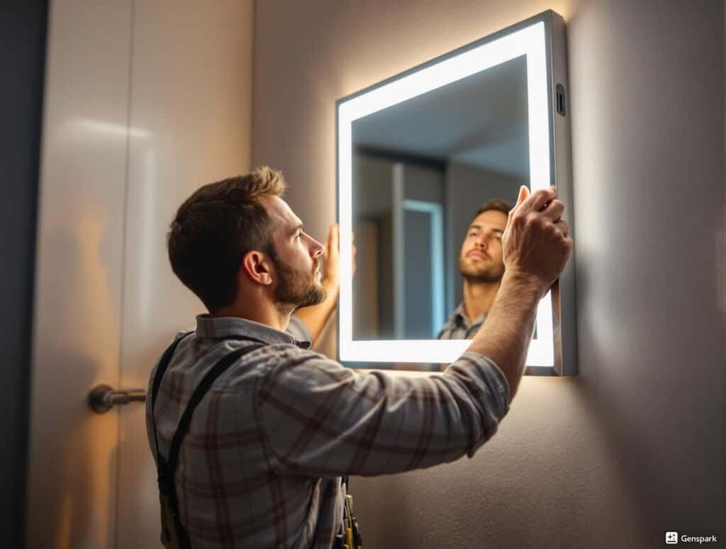 how to hang a mirror on a wall without nails