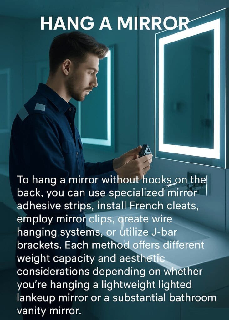 how to hang a mirror without hooks on the back