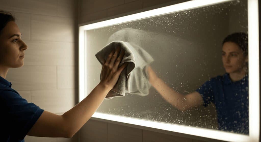 how to keep a mirror from fogging