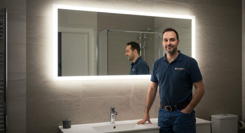 how to hang a mirror on a wall without nails