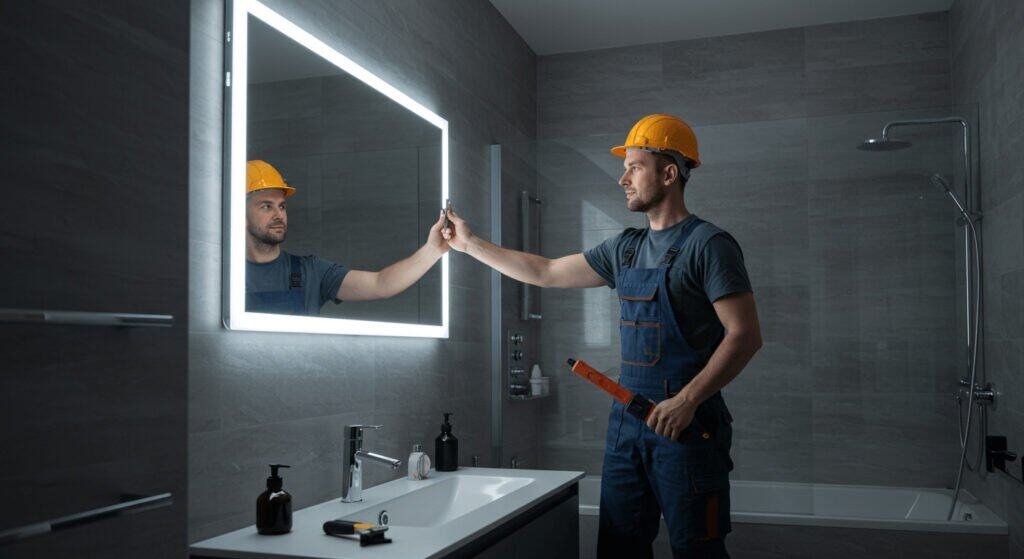 how to hang a mirror without hooks on the back