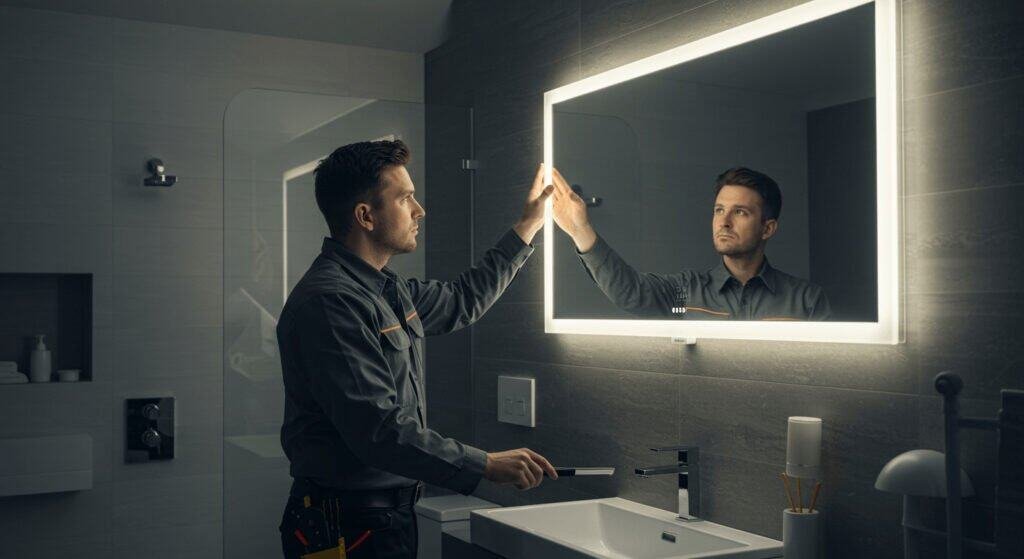 how to hang a mirror without hooks on the back