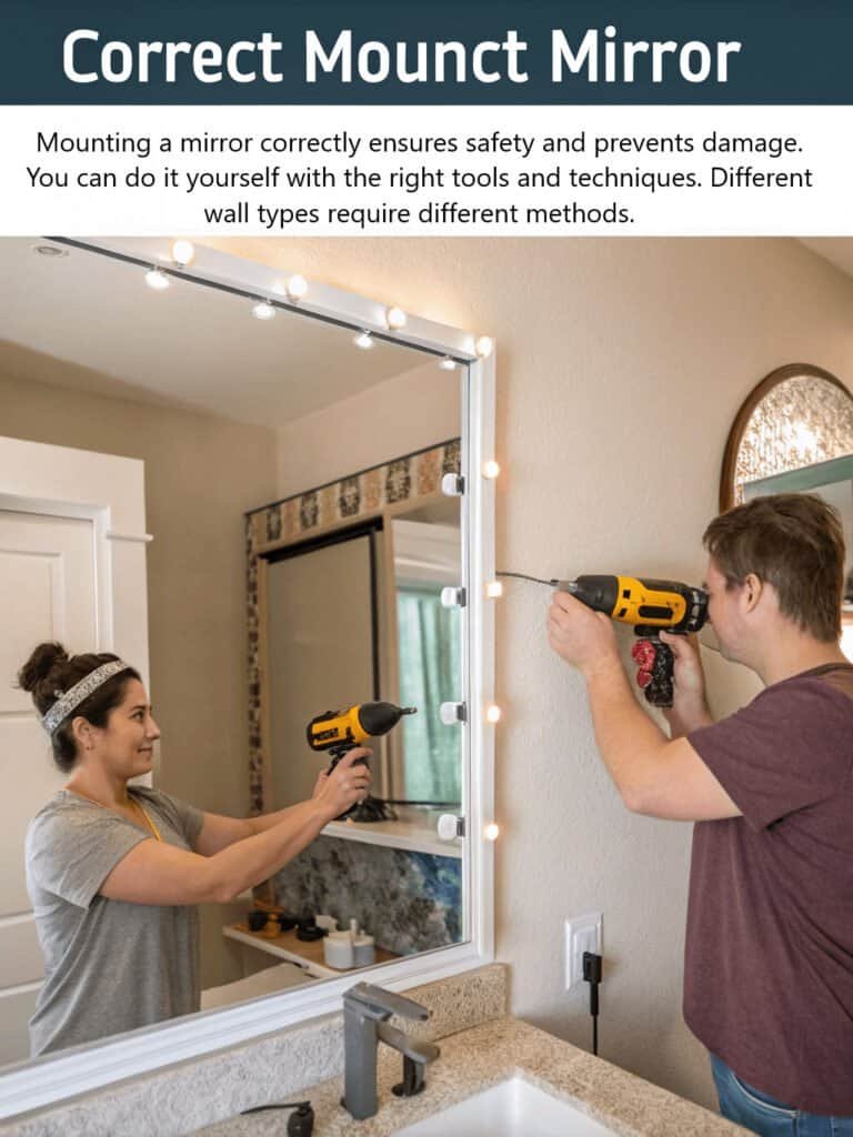 how to mount a mirror